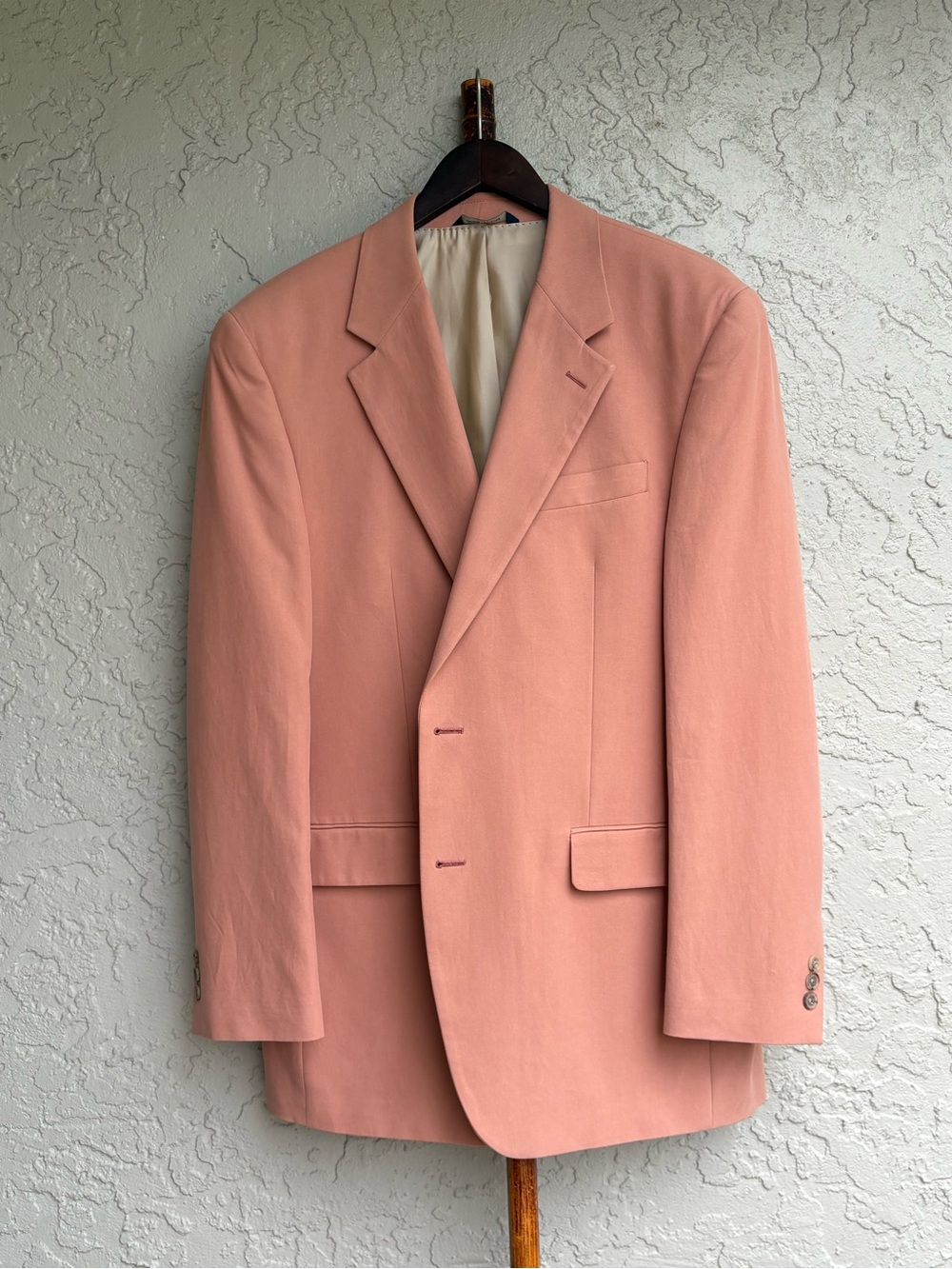 Alan Flusser Pink Silk Blend Sport Coat Blazer 42R Salmon Coastal - Picture 7 of 16